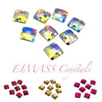 EIMASS Resin Square Grid Sew or Glue on Flat Back Crystals