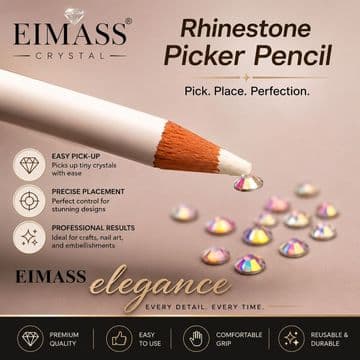 EIMASS® Rhinestone Diamante Picker Pencil Tool Nail Art Painter, Wax