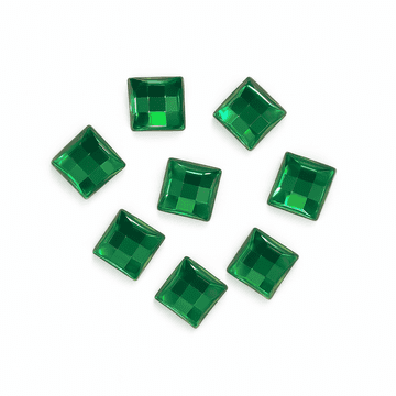 Emerald Green Square, EIMASS® Acrylic Flat Back Rhinestones