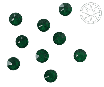 Emerald Star Cut, EIMASS® 8898 Exquisite Hot Fix Flat Back Crystals, Global Brand