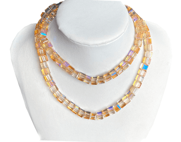 Gold AB Beads, EIMASS® Faceted Crystal Necklace Beads, Bracelet Beads #20