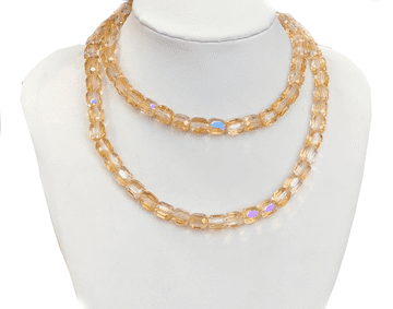 Gold AB Beads, EIMASS® Faceted Crystal Necklace Beads, Bracelet Beads #41