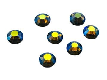 Gold AB, EIMASS® 7767 Range Flat Back Hot Fix Glass Crystals - Small Packs