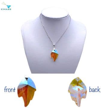 Gold AB Leaf - EIMASS® Crystal Pendants – High-Quality Glass Charms for Craft Jewellery