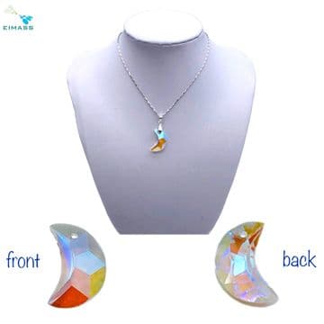 Gold AB Moon - EIMASS® Crystal Pendants – High-Quality Glass Charms for Craft Jewellery