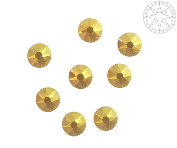 Gold AB Star Cut, EIMASS® 8878 Exquisite Non Hot Fix Flat Back Crystals, Global Brand