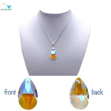 Gold AB Teardrop - EIMASS® Crystal Pendants – High-Quality Glass Charms for Craft Jewellery