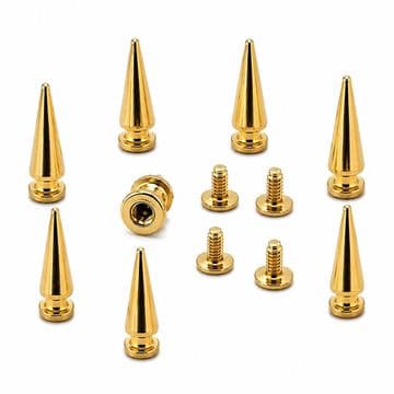 Gold Bullet Spike, EIMASS®  Premium Screw-Back Rivet Studs for Costumes, Shoes, Bags, Belts