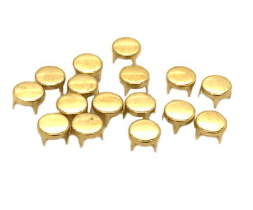 Gold Flat Top Round, EIMASS® Copper Studs Rivets With Prongs Claws