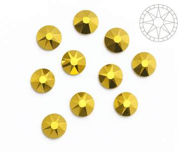 Gold Hematite Star Cut, EIMASS® 8878 Exquisite Non Hot Fix Flat Back Crystal, Global Brand