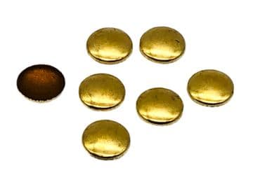 Gold Hot Fix Round Dome, EIMASS® Iron on Copper Studs, DIY Embellishment