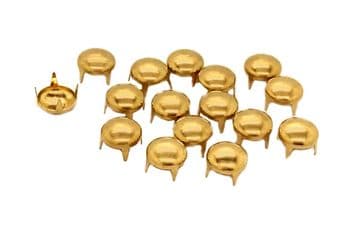 Gold Round Dome, EIMASS® Studs Rivets with Prongs Claws