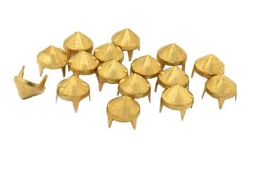 Gold Spike Cone Studs, Rivets to Embellish Clothes, Bags, Shoes, Costumes, Belts, Dresses, Craft