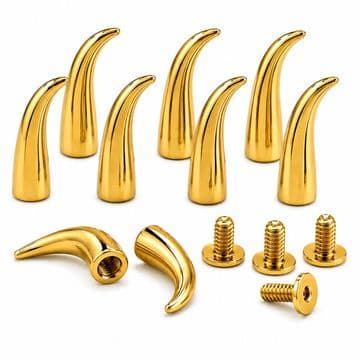 Gold Tiger Claw, EIMASS® Premium Screw-Back Rivet Studs for Costumes, Shoes, Bags, Belts