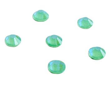 Green AB Neon Crystals, EIMASS® 7787 Grade A Flat-Back Non-Hot Fix Glass Rhinestones