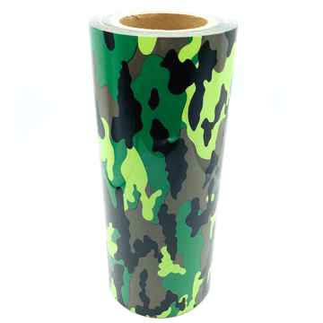 Green Camo Iron On Heat Transfer Vinyl, EIMASS® Premium Quality PU Garment Vinyl
