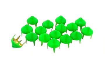 Green (Luminous) Spike Cone Studs, Rivets to Embellish Bags, Shoes, Costumes, Belts, Dresses, Craft