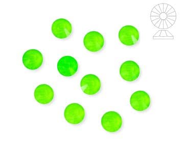 Green Neon Crystals, EIMASS® 7747 Grade A Flat-Back Hot Fix Glass Rhinestones