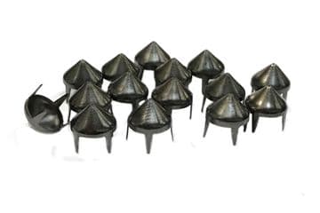 Gunmetal Spike Cone Studs, Rivets to Embellish Clothes, Bags, Shoes, Costumes, Belts, Dresses, Craft