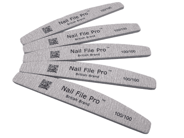 HALF MOON SHAPE NAIL FILES PRO™ DOUBLE SIDED NAIL FILING - PREMIUM RANGE