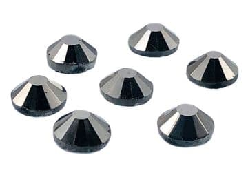 Hematite, EIMASS® 7767 Range Flat Back Hot Fix Glass Crystals - Small Packs