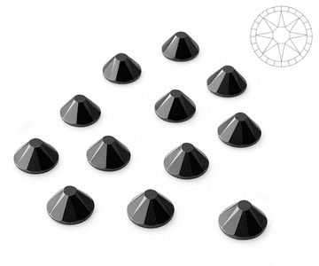 Hematite Grey Star Cut, EIMASS® 8898 Exquisite Hot Fix Flat Back Crystals, Global Brand