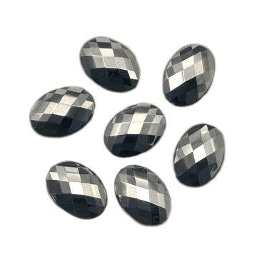 Hematite Oval, EIMASS® Acrylic Flat Back Rhinestones