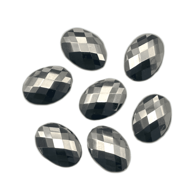 Hematite Oval, EIMASS® Acrylic Flat Back Rhinestones