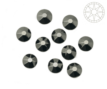 Hematite Star Cut, EIMASS® 8878 Exquisite Non Hot Fix Flat Back Crystal, Global Brand