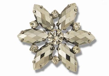 Hematite Style 8730 EIMASS® Sew or Glue on Jewelled Applique for Wedding Dress, Costumes