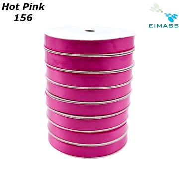 Hot Pink (156) Premium Double Sided EIMASS® Satin Ribbons 6mm 10mm 15mm 20mm 25mm 38mm