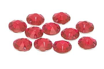 Hot Pink, EIMASS® Resin Round Sew Or Glue On Crystals, Flat Back Rhinestones