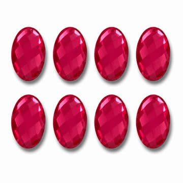 Hot Pink Oval, EIMASS® Acrylic Flat Back Rhinestones