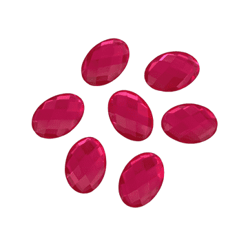 Hot Pink Oval, EIMASS® Acrylic Flat Back Rhinestones