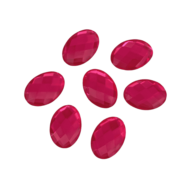 Hot Pink Oval, EIMASS® Acrylic Flat Back Rhinestones