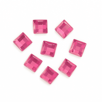 Hot Pink Square, EIMASS® Acrylic Flat Back Rhinestones