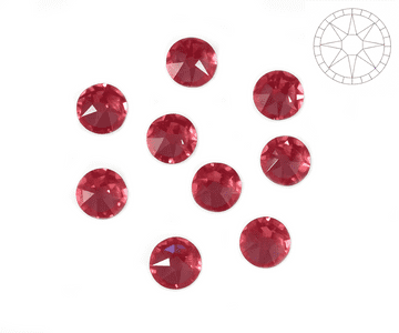Hot Pink Star Cut, EIMASS® 8878 Exquisite Non Hot Fix Flat Back Crystals, Global Brand