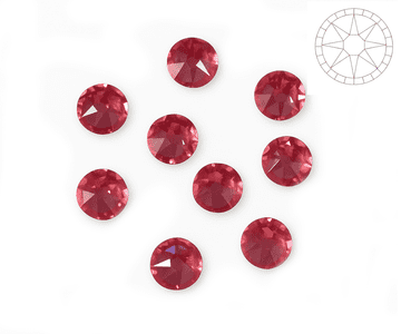 Hot Pink Star Cut, EIMASS® 8898 Exquisite Hot Fix Flat Back Crystals, Global Brand