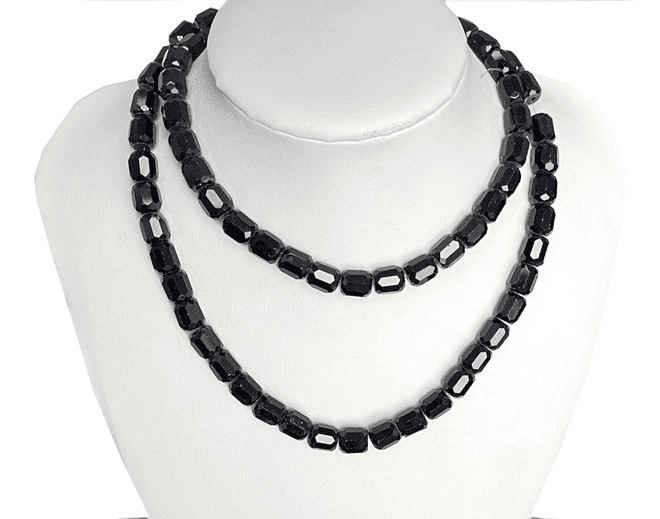 Jet Black Beads, EIMASS® Faceted Crystal Necklace Beads, Bracelet Beads #13