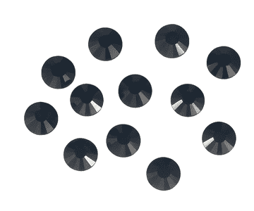 Jet Black, EIMASS® 7767 range Flat Back Hot Fix Glass Crystals