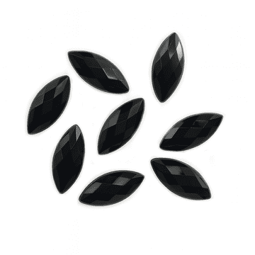 Jet Black, EIMASS® Acrylic Navette Horse Eye Shaped Rhinestones