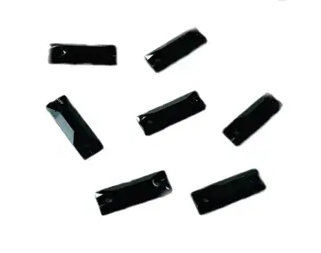 Jet Black Oblong Shape, EIMASS® Resin Sew on Glue on Crystals