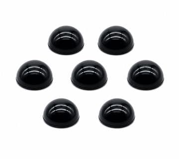 Jet Black Round Cabochon, EIMASS® Acrylic Flat Back Rhinestones