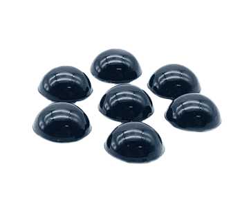 Jet Black Round Cabochon, EIMASS® Acrylic Flat Back Rhinestones
