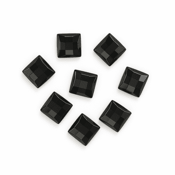 Jet Black Square, EIMASS® Acrylic Flat Back Rhinestones