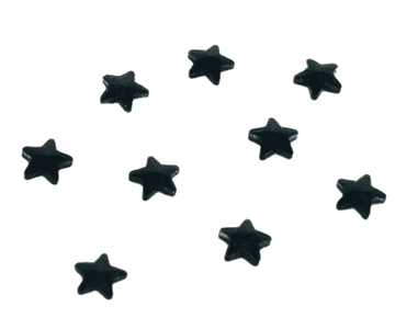 Jet Black Star (5mm), EIMASS® 8830 Tiny Glass Crystals - Nail Art