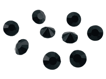 Jet Black Table Scatter Crystals, EIMASS® 3787 Unfoiled Glass Diamonds