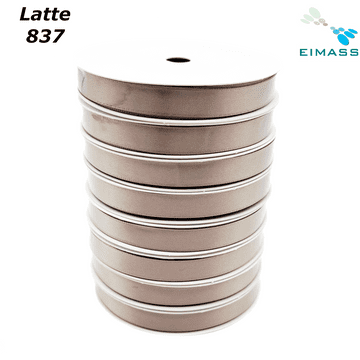 Latte (837) Premium Double Sided EIMASS® Satin Ribbons 6mm 10mm 15mm 20mm 25mm 38mm