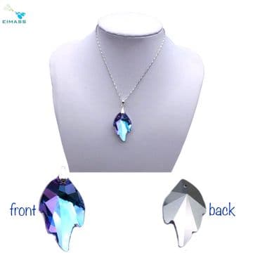 Light Amethyst AB Leaf - EIMASS® Crystal Pendants – High-Quality Glass Charms for Craft Jewellery