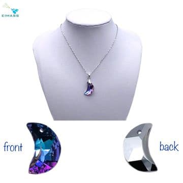Light Amethyst AB Moon - EIMASS® Crystal Pendants – High-Quality Glass Charms for Craft Jewellery